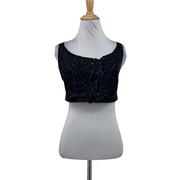 Fabletics Sports Bra Women L Large Multi Zoe High Impact Front Zip Crossback - Picture 1 of 13